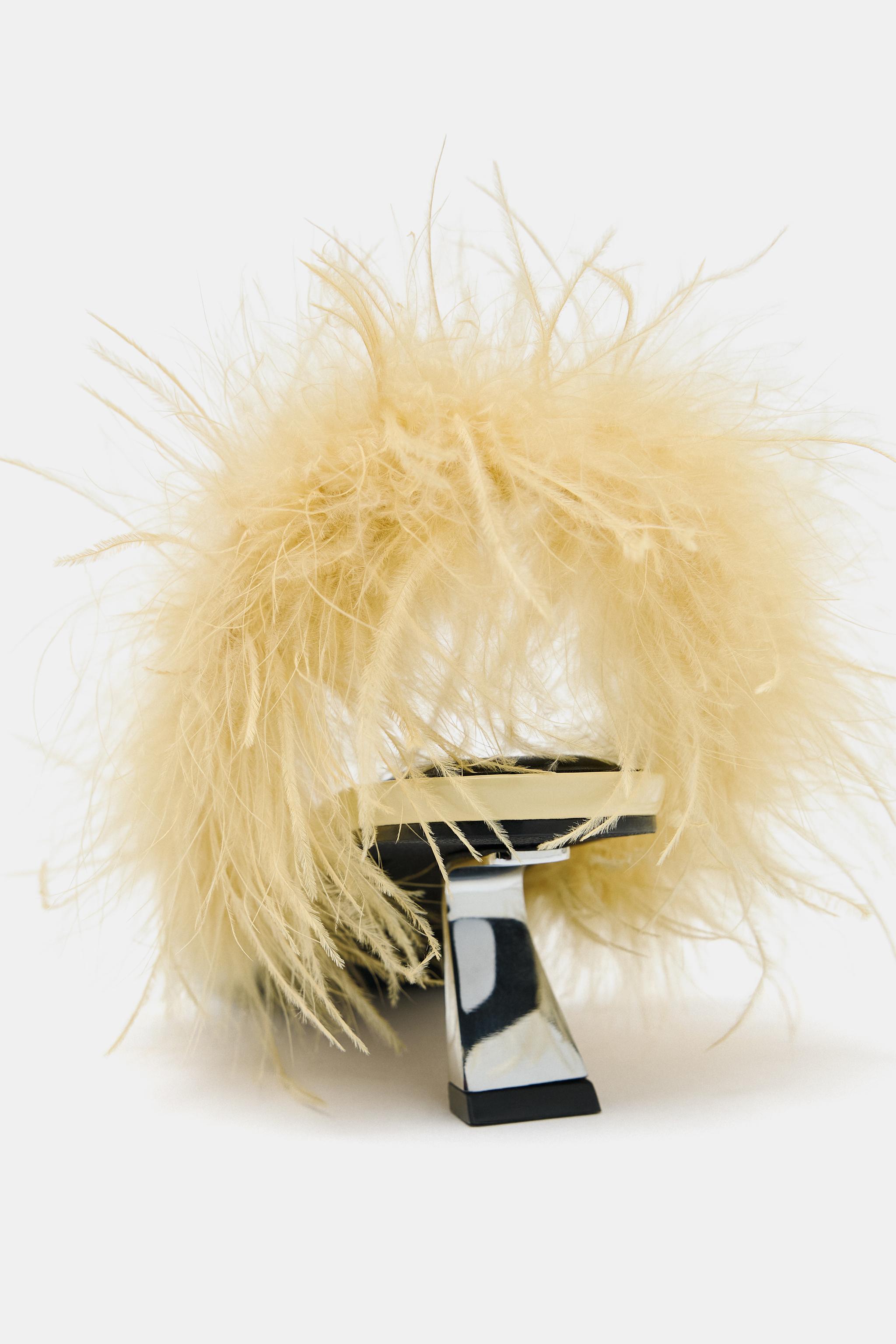 FEATHER METALLIC HEELED SANDALS